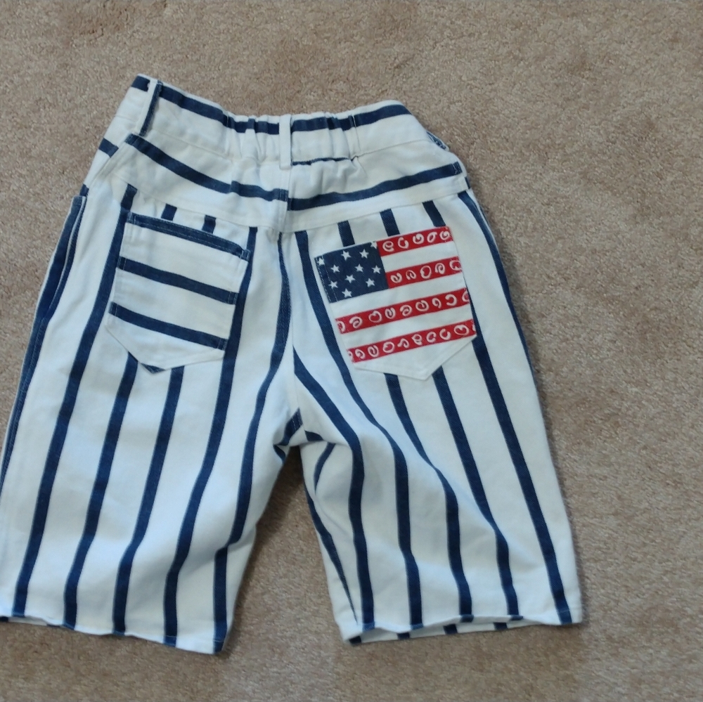 Funtasia Girls Patriotic Denim Shorts Sz 10
